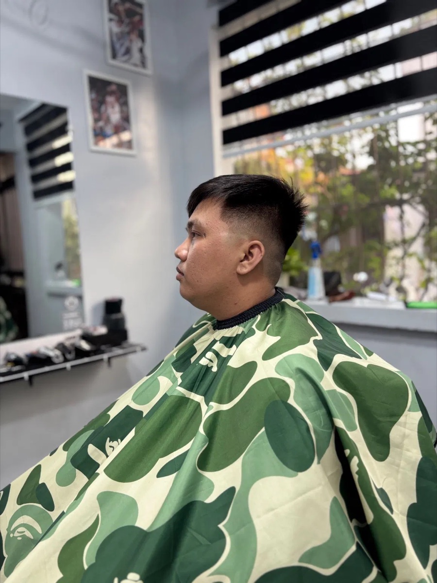 Textured top, mid fade